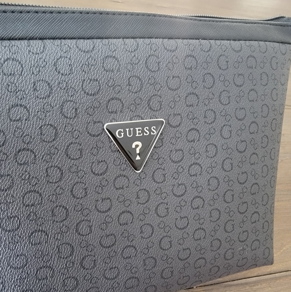 Guess Allover Logo Travel Cosmetic Bag - Coal - Picture 3 of 5